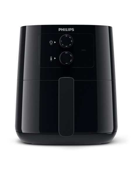 Philips Essential Airfryer negra de 0,8 kg y 4,1 l con tecnología Rapid Air