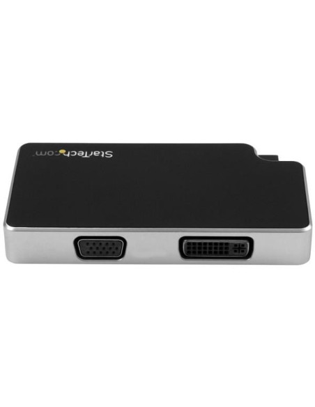 StarTech.com Adaptador de Viajes A V 3-en-1 USB-C a VGA, DVI