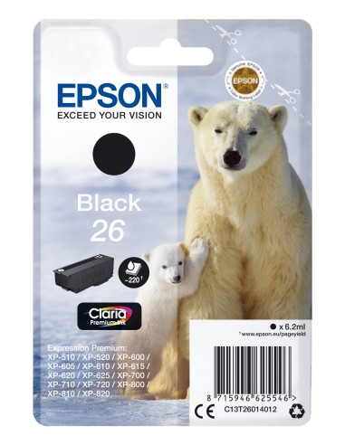 Epson Cartucho 26 negro (etiqueta RF)