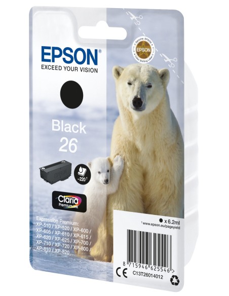 Epson Cartucho 26 negro (etiqueta RF)