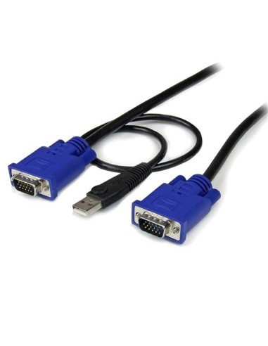 StarTech.com Cable KVM de 1,8m Ultra Delgado Todo en Uno VGA