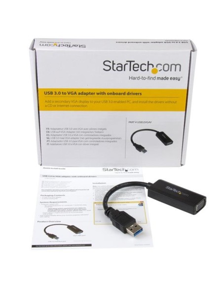 StarTech.com Adaptador Gráfico Conversor USB 3.0 a VGA con C