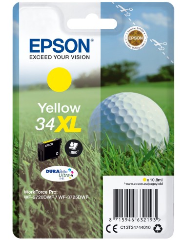 Epson Singlepack Yellow 34XL DURABrite Ultra Ink
