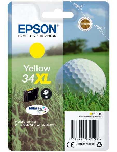 Epson Singlepack Yellow 34XL DURABrite Ultra Ink