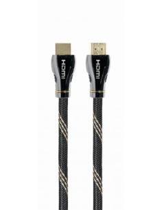 CABLE HDMI 2.1 8K 60HZ GEMBIRD CCBP-HDMI8K-3M PREMIUM TRENZADO ETHERNET 3M NEGRO