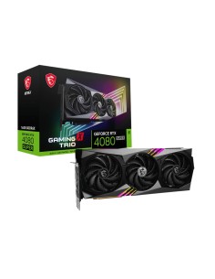 VGA MSI 4080 SUPER 16G GAMING X TRIO,NV,RTX4080SUPER,16GB,GDDR6X,256BIT,3DP+1HDMI,TORX FAN 4.0,3 VENTILADORES