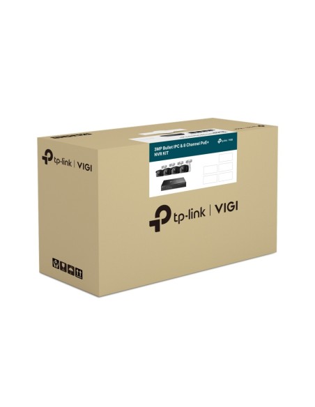 TP-LINK VIGI 3MP BULLET IPC + 08 CHANNEL POE+ NVR KIT VIGI NK8P-B434I