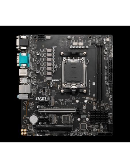 PLACA MSI PRO A620M-C EX,AMD,AM5,A620,2DDR5,128GB,VGA+DVI+HDMI+DP,GBLAN,4SATA6.0+2XM.2,4USB3.2+1USB3.2 TYPE-C,MATX