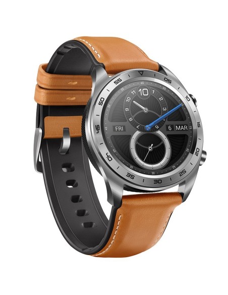 Honor Watch Magic 3,05 cm (1.2") AMOLED Negro, Marrón, Plata GPS (satélite)