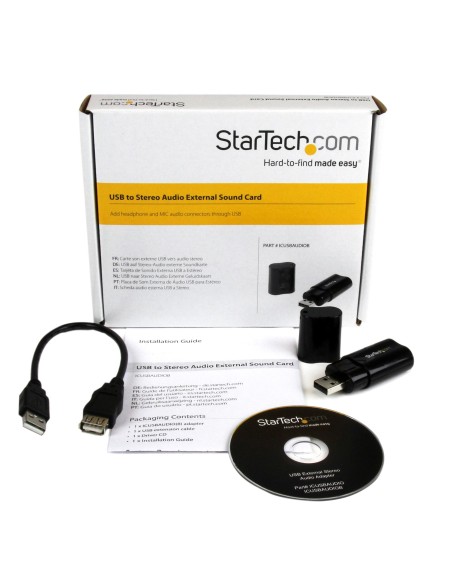 StarTech.com Tarjeta de Sonido Estéreo USB Externa Adaptador