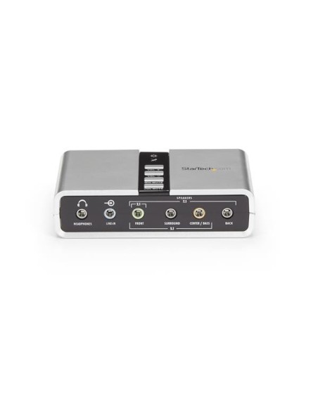StarTech.com Tarjeta de Sonido 7,1 USB Externa Adaptador Con