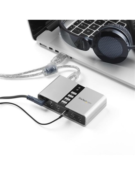 StarTech.com Tarjeta de Sonido 7,1 USB Externa Adaptador Con