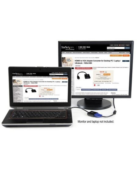 StarTech.com Adaptador Conversor de Vídeo HDMI a VGA HD15 -