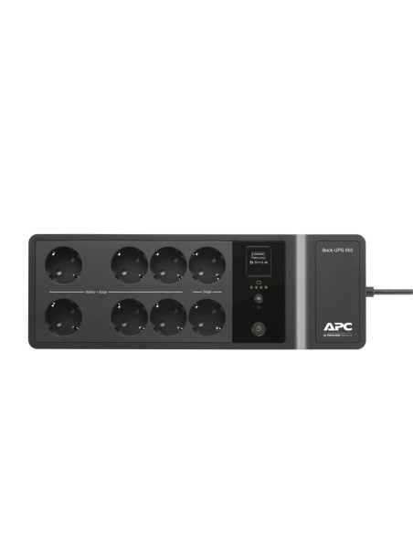 APC BE650G2-SP sistema de alimentación ininterrumpida (UPS) En espera (Fuera de línea) o Standby (Offline) 0,65 kVA 400 W 8 sali