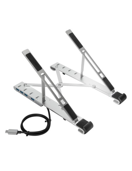BASE PORTATIL TARGUS CON HUB INTEGRADO 4x USB- A PLATA