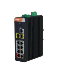 (DH-IS4210-8GT-120) DAHUA SWITCH INDUSTRIAL L2 GESTIONABLE POE 2.0 WATCHDOG 8 PUERTOS + 2 GIGABIT SFP