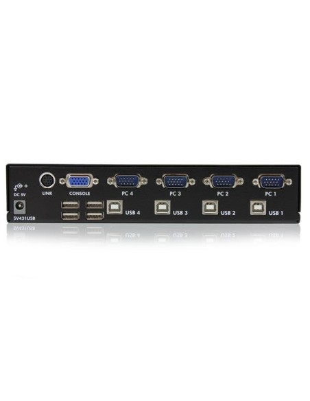 StarTech.com Conmutador Switch Profesional KVM 4 Puertos Víd