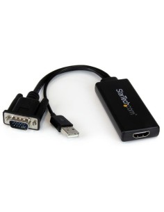 StarTech.com Adaptador VGA a HDMI con audio y alimentación U