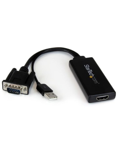 StarTech.com Adaptador VGA a HDMI con audio y alimentación U