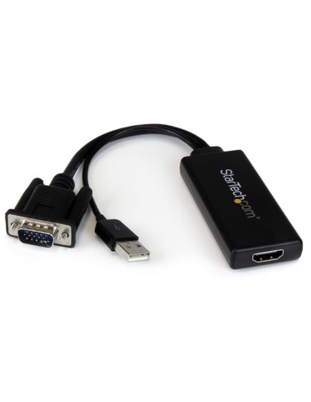 StarTech.com Adaptador VGA a HDMI con audio y alimentación U