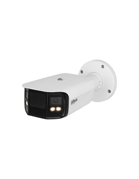 (DH-IPC-PFW5849P-A180-E2-ASTE-0360B) DAHUA CÁMARA IP BULLET PANORÁMICA TIOC DUO WDR WIZSENSE 2X4MP LED IR & LUZ CÁLIDA IP67 ALAR