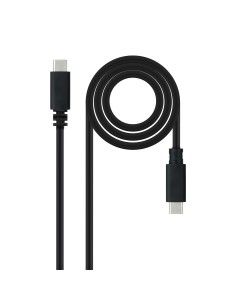 CABLE USB-C 2.0 3A USB-CM-USB-CM 1.5M NANOCABLE NEGRO 10.01.2301-L150