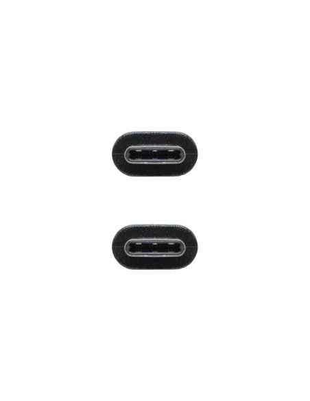 CABLE USB-C 2.0 3A USB-CM-USB-CM 1.5M NANOCABLE NEGRO 10.01.2301-L150