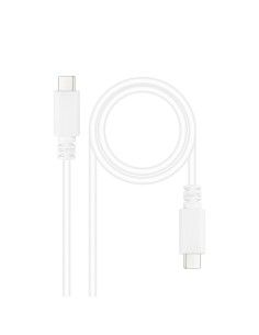 CABLE USB-C 2.0 3A USB-CM-USB-CM 1.5M NANOCABLE BLANCO 10.01.2301-L150-W