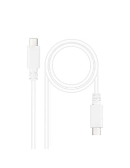 CABLE USB-C 2.0 3A USB-CM-USB-CM 1M NANOCABLE BLANCO 10.01.2301-W