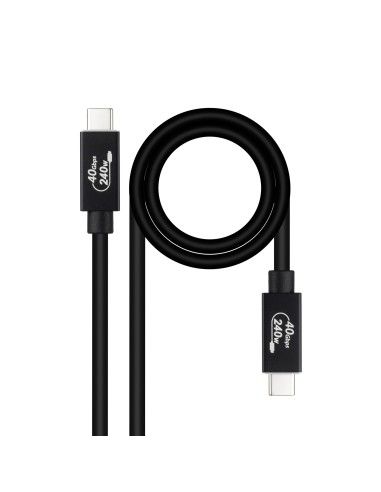 CABLE USB 4 GEN3X2 NANOCABLE 5A USB-CM-USB-CM 240W 40GBPS 1M 10.01.5001