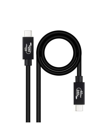 CABLE USB 4 GEN3X2 NANOCABLE 5A USB-CM-USB-CM 240W 40GBPS 1M 10.01.5001
