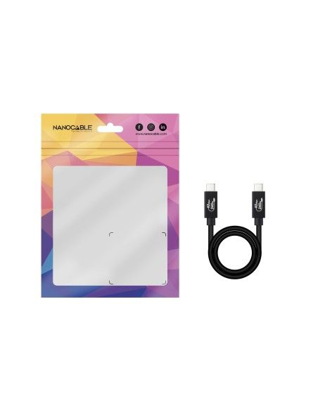 CABLE USB 4 GEN3X2 NANOCABLE 5A USB-CM-USB-CM 240W 40GBPS 1M 10.01.5001