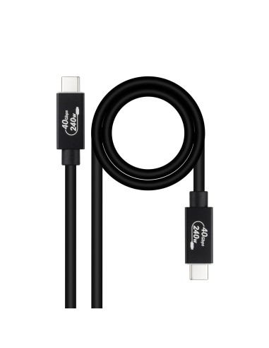 CABLE USB 4 GEN3X2 NANOCABLE 5A USB-CM-USB-CM 240W 40GBPS 1.8M 10.01.5002