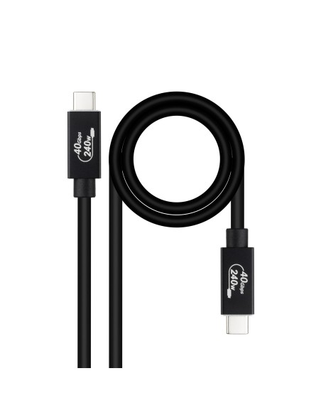 CABLE USB 4 GEN3X2 NANOCABLE 5A USB-CM-USB-CM 240W 40GBPS 1.8M 10.01.5002