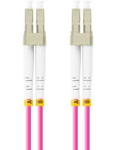 CABLE FIBRA OPTICA LANBERG 0.5 M MULTI LC/UPC-LC/UPC DUPLEX OM4 50/125 LSZH VI