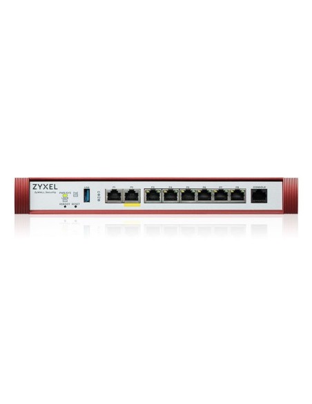 USG FLEX100 H Series, 8 Puertos WAN LAN  7*1G + 1*1G( PoE+), 1*USB incluye un año licencia servicios seguridad GOLD SECURITY PAC