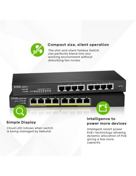 Zyxel GS1915-8 Gestionado L2 Gigabit Ethernet (10 100 1000)
