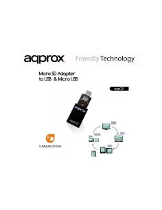 ADAPTADOR MICRO SD A USB Y MICRO USB APPROX APPC21