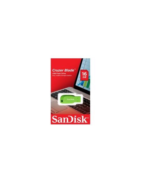 MEMORIA USB 2.0 CRUZER BLADE VERDE SANDISK 16GB SDCZ50C-016G-B35GE