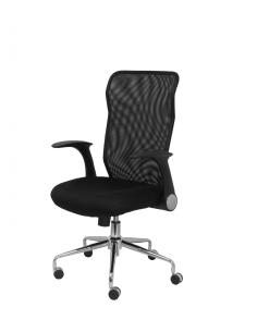 Silla Minaya respaldo malla negro asiento 3D negro