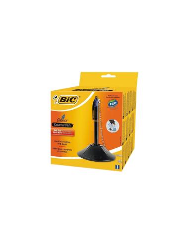 BOLIGRAFO PARA MOSTRADORES Y MESAS BASE ESTABLE Y CADENA METALICA LARGA DURANCION BIC 918515