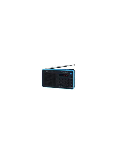 RADIO PORTÍTIL SUNSTECH AM FM 70 PRESINTONIAS ALTAVOZ 1.4W RMS SD USB AUX-IN AZUL RPDS32BL