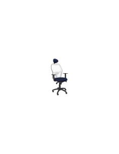 SILLA JORQUERA MALLA BLANCA ASIENTO BALI AZUL MARINO CABECERO FIJO 15SBBALI200C
