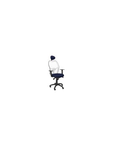 SILLA JORQUERA MALLA BLANCA ASIENTO BALI AZUL MARINO CABECERO FIJO 15SBBALI200C