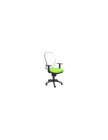SILLA JORQUERA MALLA BLANCA ASIENTO BALI VERDE PISTACHO 15SBBALI22