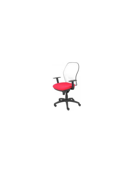 SILLA JORQUERA MALLA BLANCA ASIENTO BALI ROJO 15SBBALI350