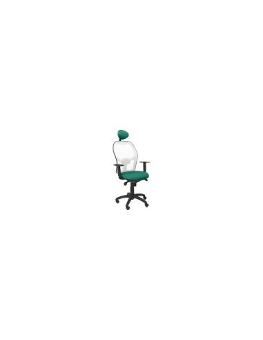 SILLA JORQUERA MALLA BLANCA ASIENTO BALI CABECERO FIJO VERDE 15SBBALI456C