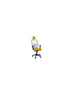 SILLA JORQUERA MALLA GRIS CABECERO FIJO ASIENTO BALI AMARILLO 15SGRBALI100C