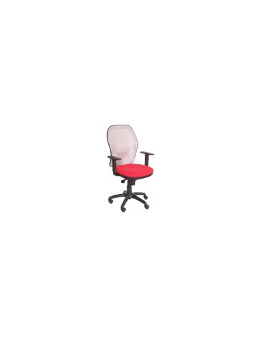 SILLA JORQUERA MALLA GRIS ASIENTO BALI ROJO 15SGRBALI350