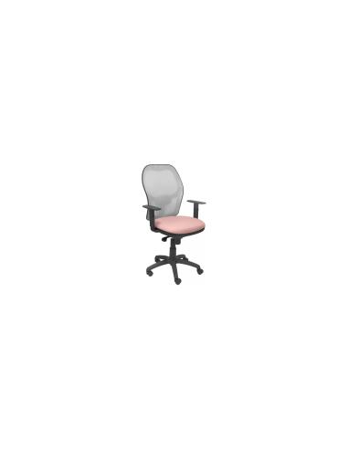 SILLA JORQUERA MALLA GRIS ASIENTO BALI ROSA PÍLIDO 15SGRBALI710